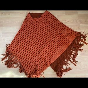 2 Chic fringe poncho, new without tags
